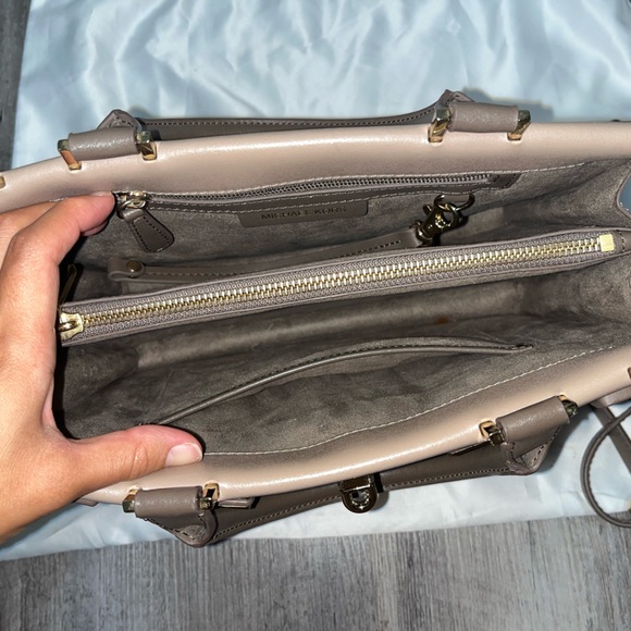 Michael Kors Small Tatiana Two Tone Leather Sachel - Picture 6 of 8